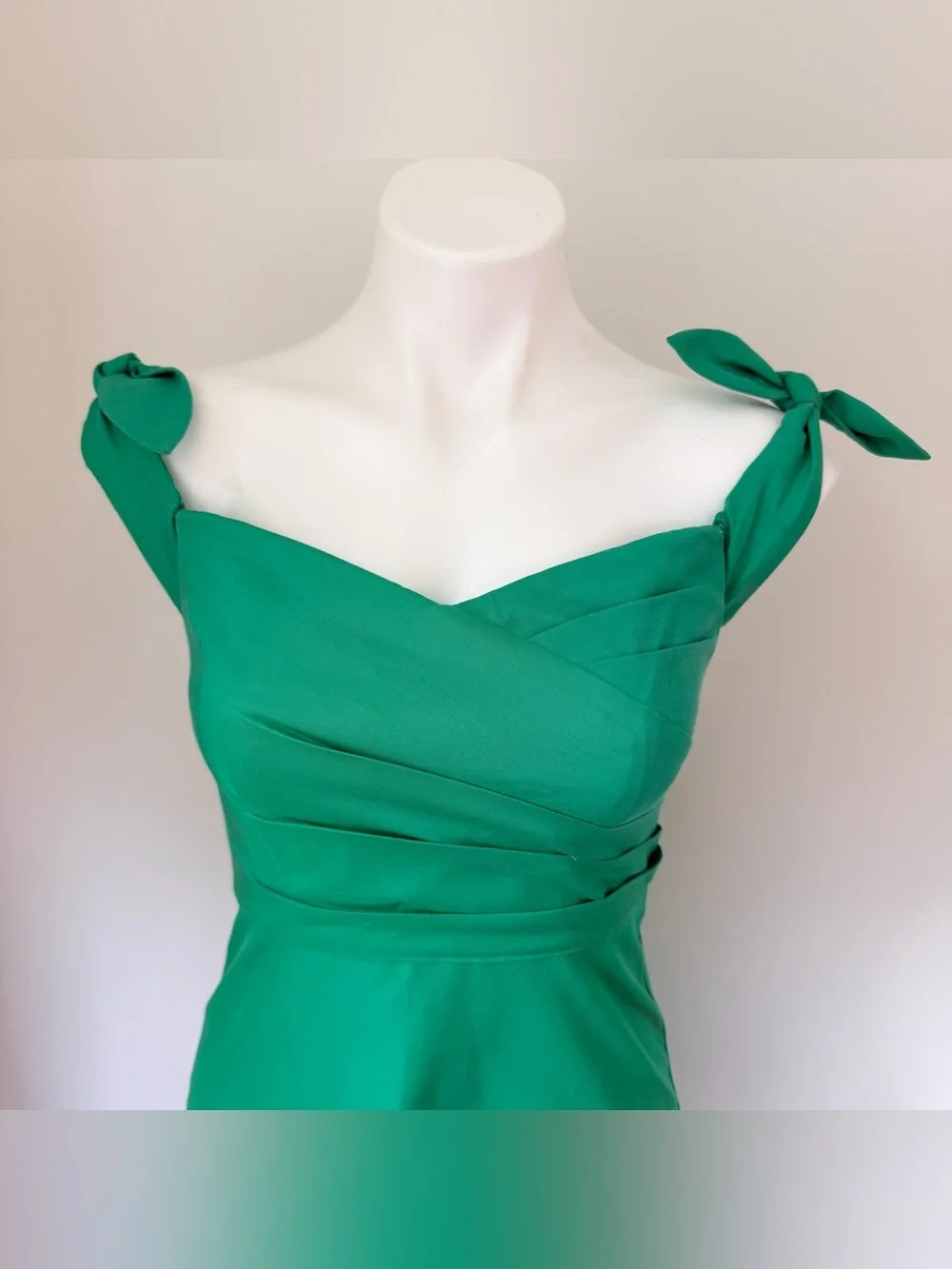 J.Crew Green Bow Strap Dress